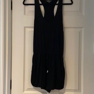 Black draw string romper